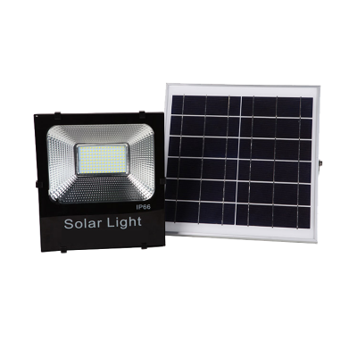 High brightness 40Ah lifepo4 battery 100watt 150w solar powered outdoor street lights led floodlight with PIR microwave