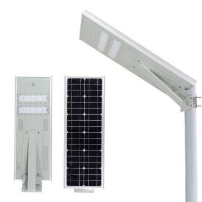 Bright dusk to dawn 30000mAh lifepo4 battery all in one solar street light 100 watt solar power led street road light